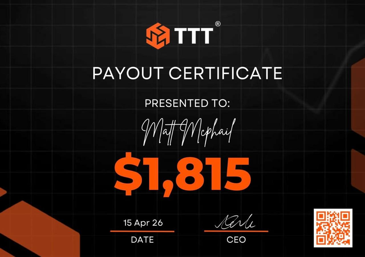 TTT payout certificate — $1,815